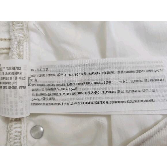 ABERCROMBIE & FITCH~Woman Plus Sz 35/20~Ivory Curve Love The 90s Straight Jeans. - Picture 15 of 16